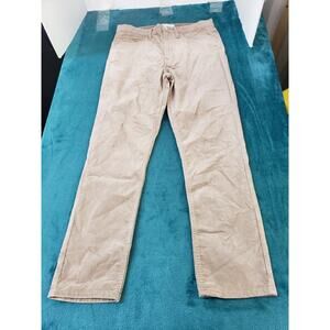 Gap Jeans Size 6 Womens Beige Pants Stretch Velvet High Rise Slim Straight NWT